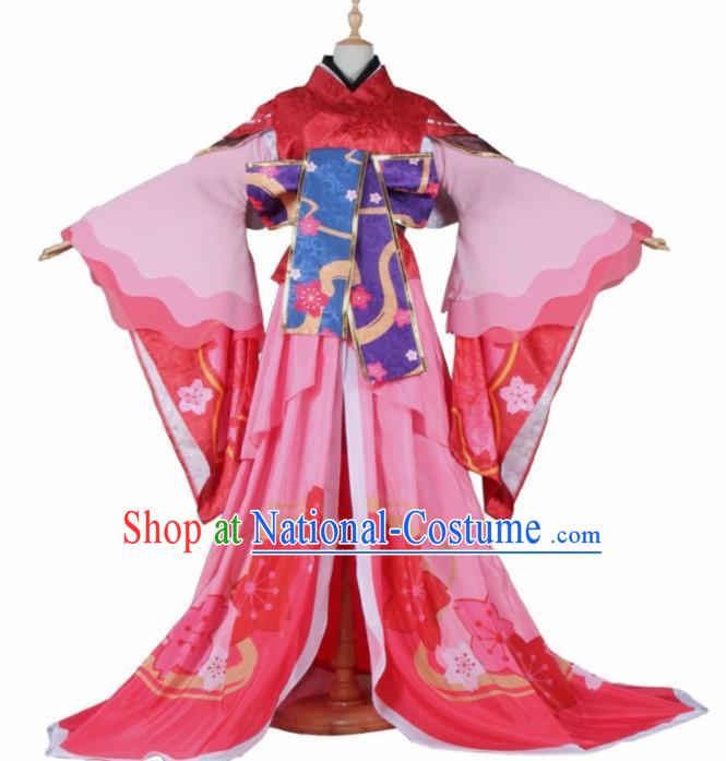 Asian Japanese Traditional Furisode Kimono Cosplay Costumes Ancient Geisha Yukata Clothing for Women