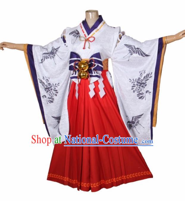 Asian Japanese Traditional Cosplay Geisha Costumes Ancient Yokime Furisode Kimono Yukata Clothing for Women