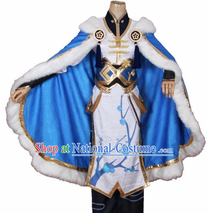 Chinese Traditional Cosplay Swordsman Costumes Ancient Knight Clothing for Men