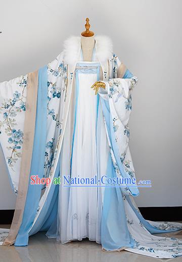 Traditional Chinese Handmade Cosplay Costumes Ancient Tang Dynasty Palace Princess Hanfu Dress for Women