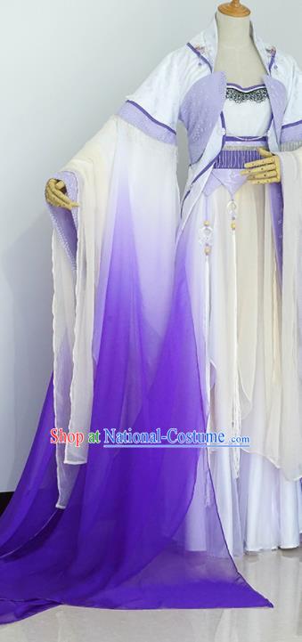 Traditional Chinese Handmade Cosplay Peri Costumes Ancient Tang Dynasty Imperial Consort Hanfu Dress for Women