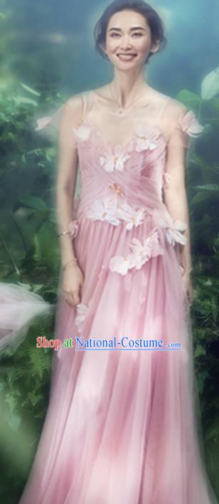 Top Performance Catwalks Costumes Lilac Veil Wedding Dress Full Dress for Women