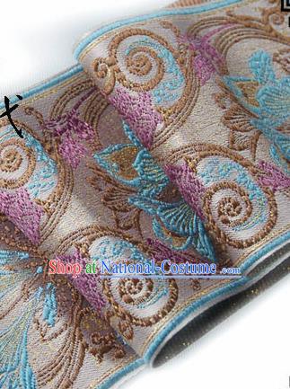 Traditional Chinese Handmade Brocade Belts Ancient Embroidered Brocade Lace Trimmings Accessories