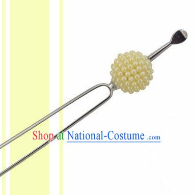 Japanese Traditional Courtesan Yellow Ball Hairpins Ancient Geisha Kimono Hair Accessories for Women