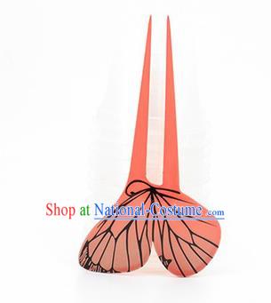 Japanese Traditional Courtesan Orange Hair Comb Hairpins Ancient Geisha Kimono Hair Accessories for Women