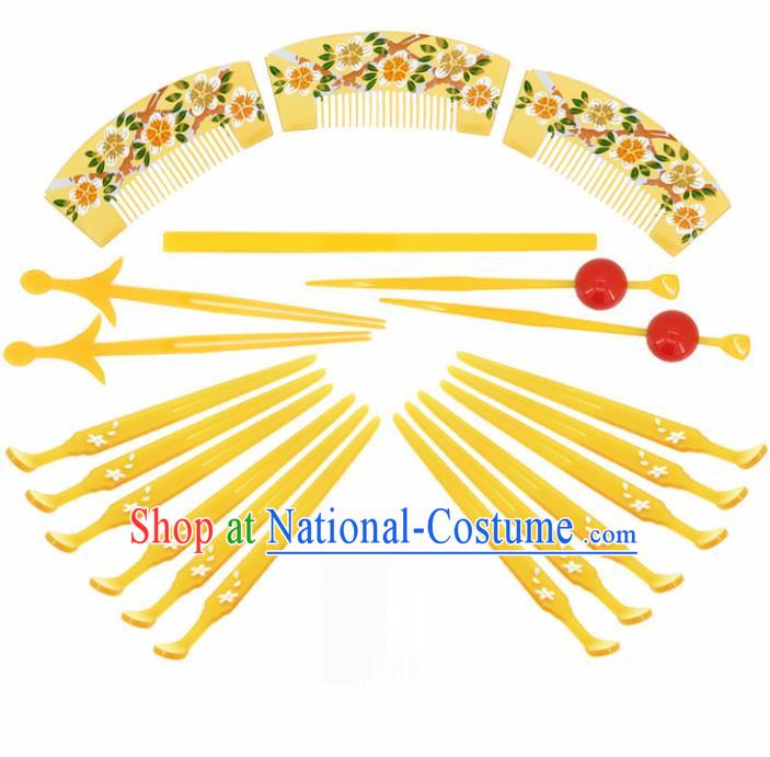 Japanese Traditional Courtesan Hair Accessories Ancient Kimono Yukata Hairpins Hair Combs for Women