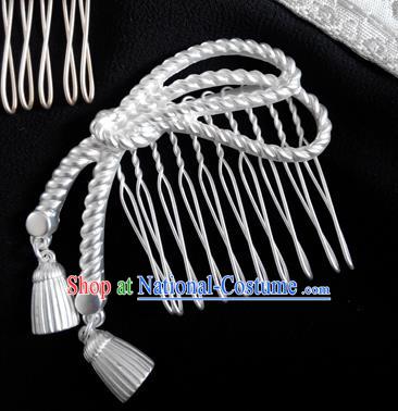 Japanese Traditional Hair Accessories Ancient Courtesan Kimono White Hair Comb for Women