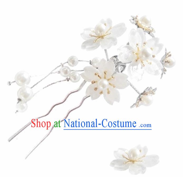 Japanese Traditional Cherry Blossom Hairpins Ancient Courtesan Kimono Hair Accessories for Women