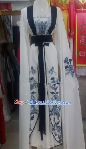 Chinese Traditional Beijing Opera Court Maid Dress Ancient Palace Princess Embroidered Costumes for Rich