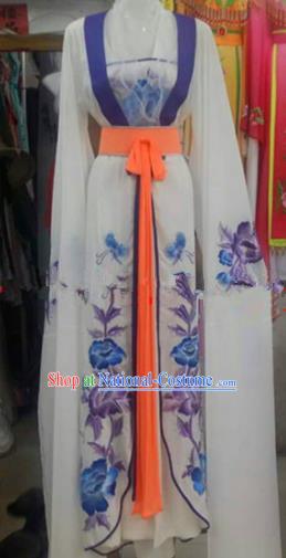 Chinese Traditional Beijing Opera Peri Embroidered Dress Ancient Palace Princess Costumes for Rich