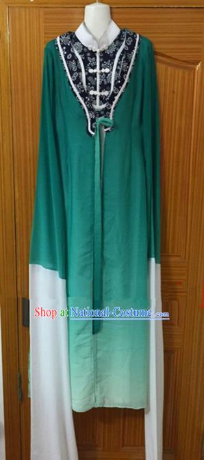 Chinese Traditional Peking Opera Peri Green Dress Ancient Nobility Lady Embroidered Costumes for Rich