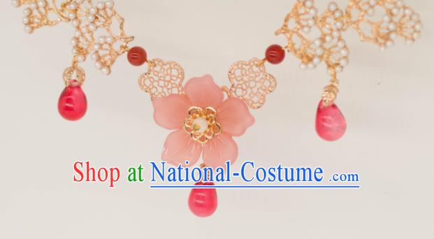 Traditional Chinese Court Necklace Ancient Palace Lady Handmade Necklet Accessories for Women