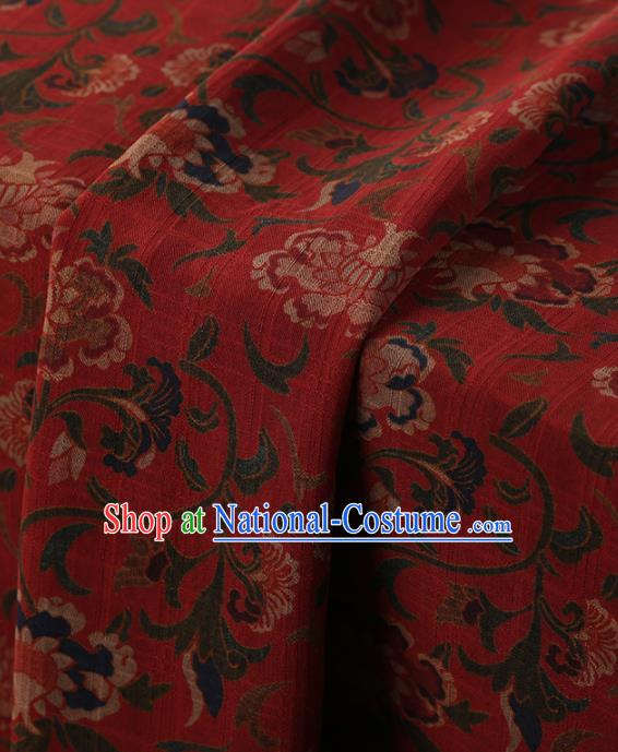 Chinese Traditional Silk Fabric Brocade Embroidered Fabric Dress Material Gambiered Canton Gauze