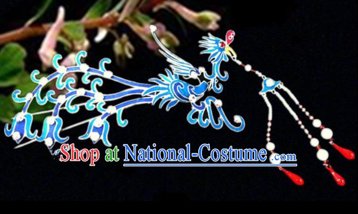 Chinese Traditional Ancient Tassel Phoenix Hairpins Beijing Opera Hair Accessories for Women