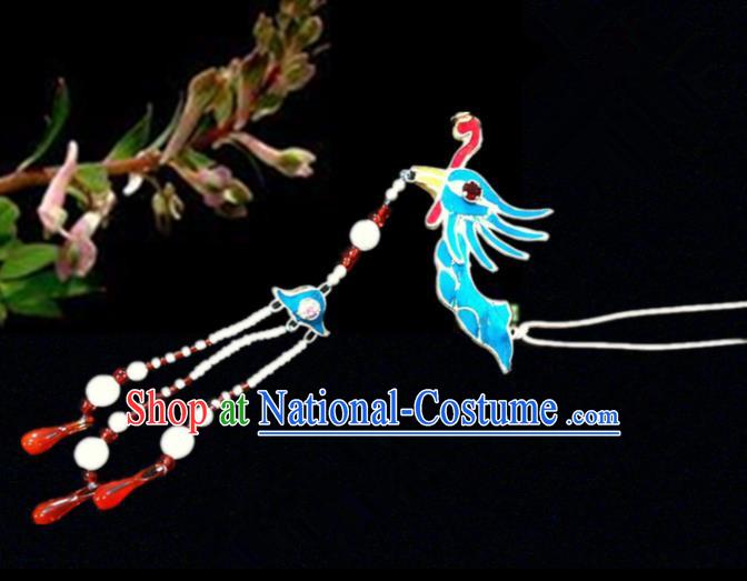 Chinese Traditional Ancient Phoenix Tassel Hairpins Beijing Opera Princess Hair Accessories for Women