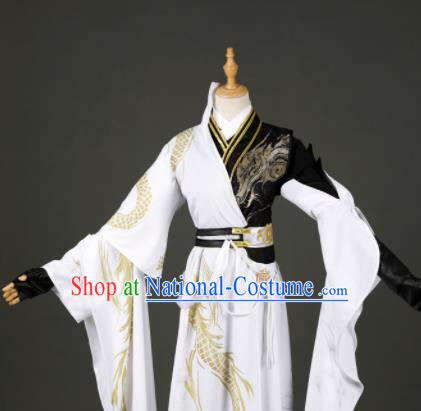 Traditional Chinese Cosplay Swordsman Hanfu Clothing Ancient Royal Highness Costume for Men