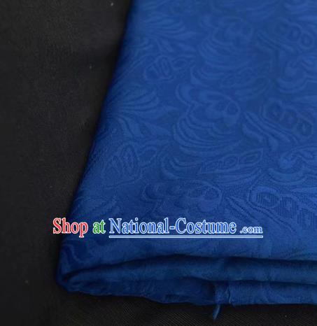 Chinese Royal Blue Brocade Palace Style Traditional Pattern Design Silk Fabric Chinese Fabric Asian Material