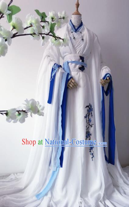 Traditional Chinese Cosplay Swordsman Hanfu Clothing Ancient Prince Costume for Men