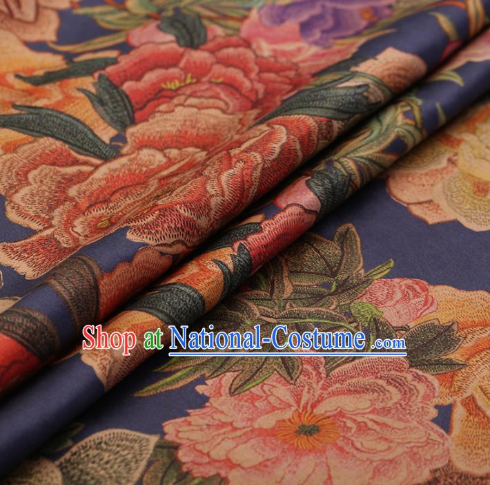 Chinese Traditional Silk Fabric Brocade Embroidered Fabric Dress Material Gambiered Canton Gauze