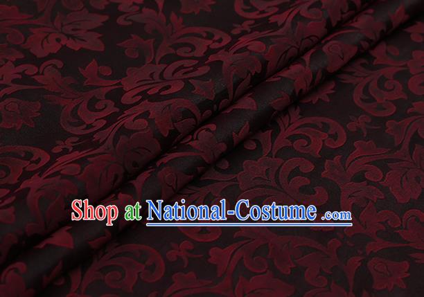 Chinese Classical Silk Fabric Traditional Red Pattern Satin Plain Cheongsam Drapery Gambiered Guangdong Gauze