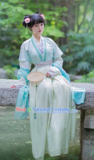 Chinese Ancient Palace Lady Hanfu Han Dynasty Imperial Concubine Queen Embroidered Historical Costumes