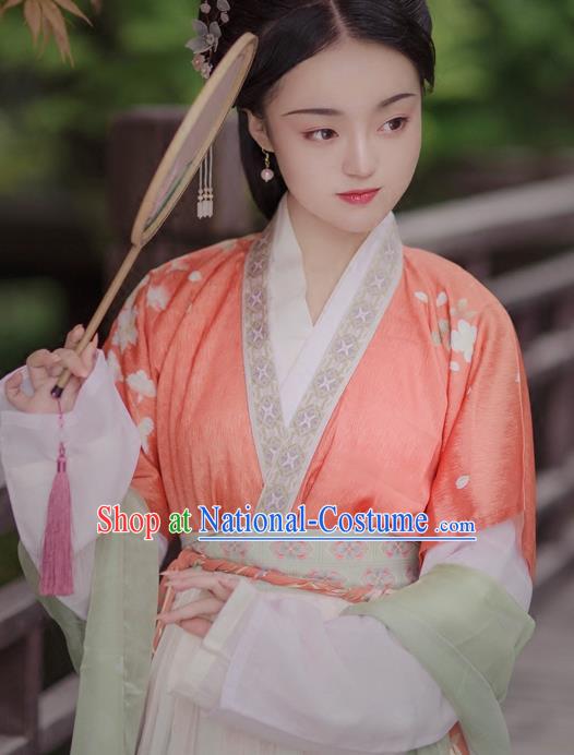 Chinese Ancient Palace Lady Hanfu Han Dynasty Imperial Concubine Queen Embroidered Historical Costumes