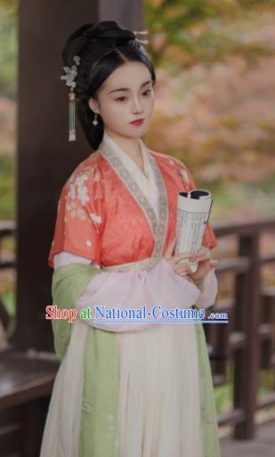 Chinese Ancient Palace Lady Hanfu Han Dynasty Imperial Concubine Queen Embroidered Historical Costumes