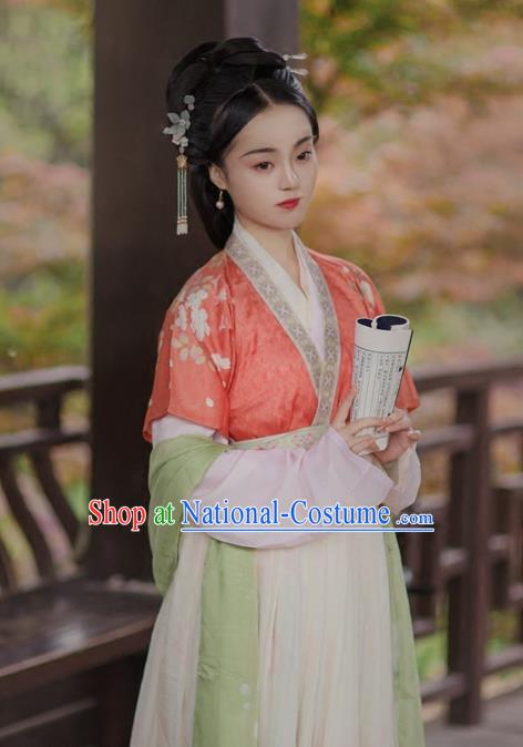 Chinese Ancient Palace Lady Hanfu Han Dynasty Imperial Concubine Queen Embroidered Historical Costumes