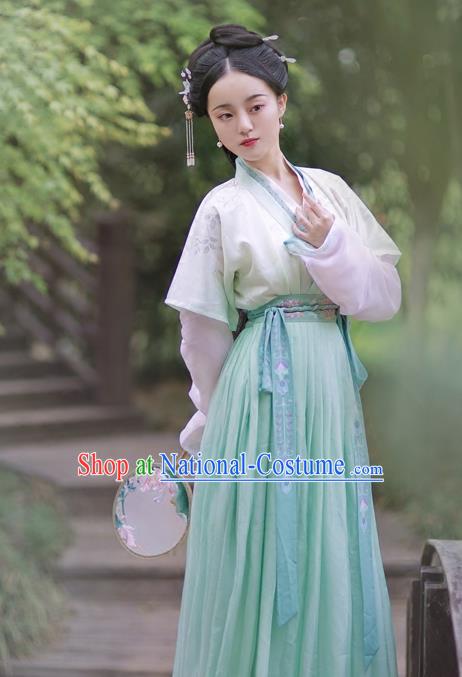 Chinese Ancient Palace Lady Hanfu Han Dynasty Imperial Concubine Queen Embroidered Historical Costumes