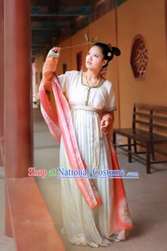 Ancient Chinese Tang Dynasty Imperial Consort Replica Costumes Traditional Hanfu Dress Complete Set