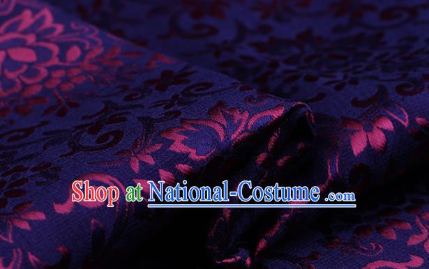 Traditional Chinese Purple Brocade Palace Pattern Satin Plain Cheongsam Silk Drapery