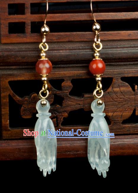 Chinese Ancient Jewelry Accessories Jade Hairpins Headwear Headdress Hanfu Necklace Earrings for Women