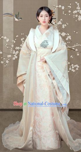 Chinese Ancient Palace Lady Hanfu Han Dynasty Imperial Concubine Queen Embroidered Historical Costumes