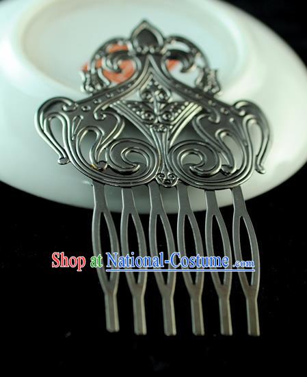 Chinese Traditional Hanfu Black Hair Comb Hair Accessories Ancient Classical Hairpins for Women