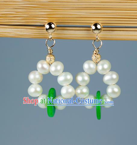 Chinese Traditional Jewelry Accessories Ancient Hanfu Pearls Earrings for Women