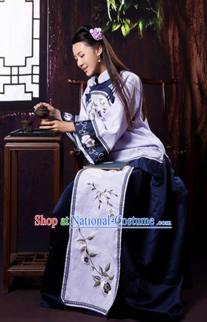 Chinese Ancient Nobility Lady Hanfu Dress Traditional Qing Dynasty Xiuhe Suit Embroidered Costumes for Women