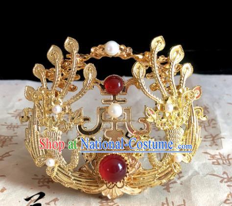 Chinese Classical Hair Accessories Traditional Ancient Hanfu Carving Phoenix Hair Coronet Hairpins for Women