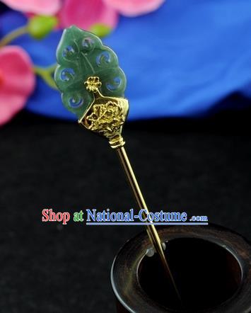 Chinese Traditional Jadeite Hair Clip Hair Accessories Ancient Palace Classical Hairpins for Women