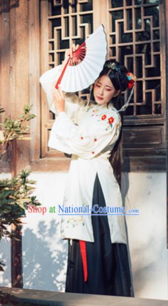 Chinese Ming Dynasty Nobility Lady Hanfu Dress Traditional Ancient Princess Embroidered Costumes for Women