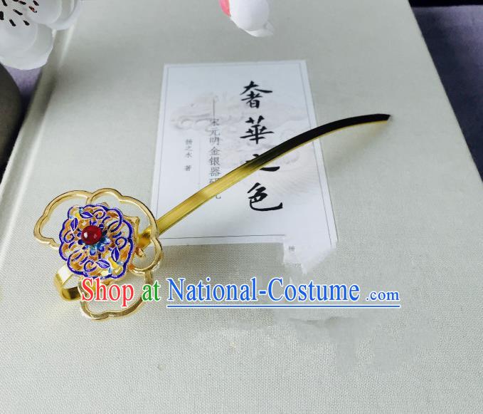 Chinese Classical Blueing Hairpins Wedding Hair Accessories Traditional Ancient Hair Clip for Women