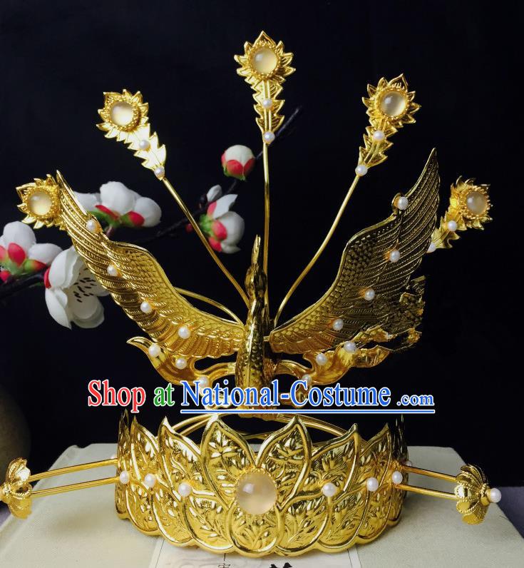 Chinese Classical Phoenix Coronet Hairpins Wedding Hair Accessories Traditional Ancient Hair Clip for Women