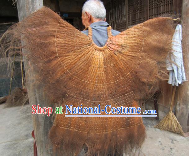 Chinese Traditional Handmade Craft Straw Rain Cape Coir Raincoat