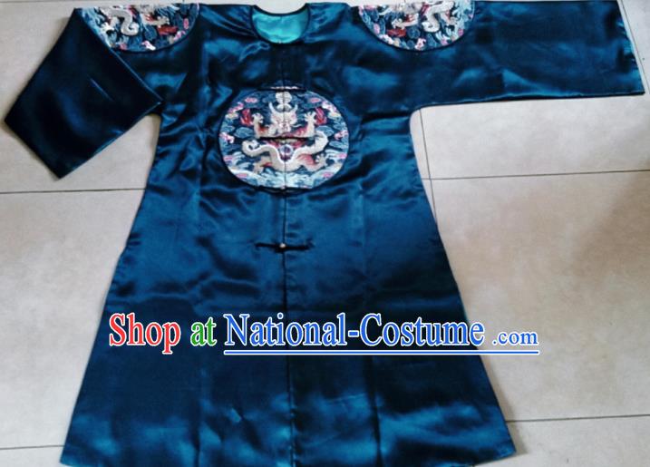 Chinese Traditional Palace Dresses Ancient Qing Dynasty Queen Embroidered Costumes for Women