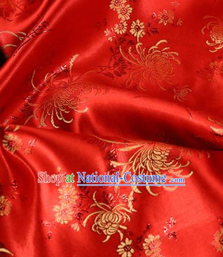 Chinese Traditional Flower Silk Fabric Brocade Embroidered Fabric Dress Material