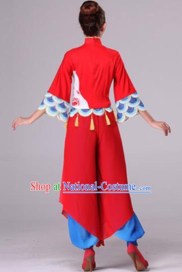 Traditional Chinese Fan Dance Folk Dance Costume Classical Yangko Dance Classical Dance Dress