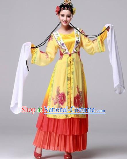 Chinese Traditional Classical Dance Folk Dance Fan Dance Costume for Women