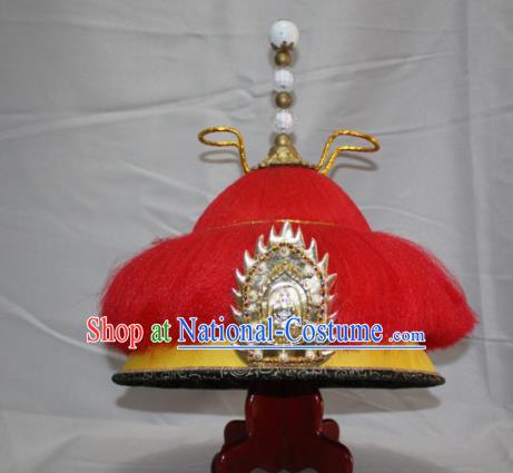 Chinese Traditional Ancient Qing Dynasty Emperor Mandarin Hat for Men