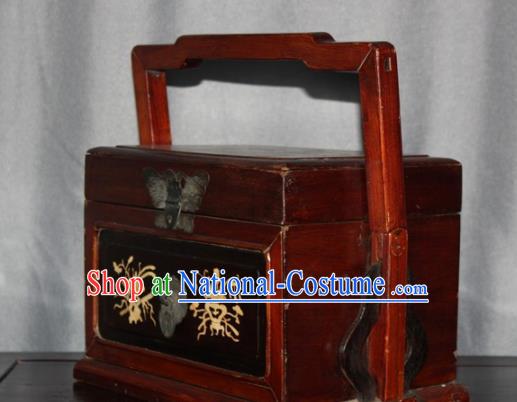 Chinese Ancient Handmade Craft Wood Jewelry Box