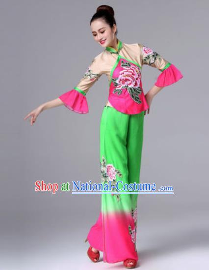 Traditional Chinese Classical Dance Clothing Yangko Dance Costume for Women