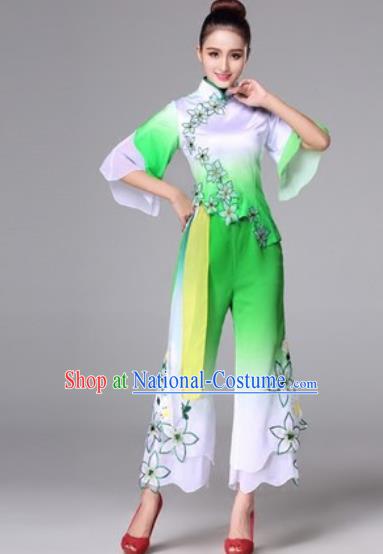 Traditional Chinese Yangko Dance Dress Folk Dance Costume for Women